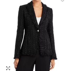 Derek Lam 10 Crosby | Adelaide Fringe Bias Jacket - Black-Silver